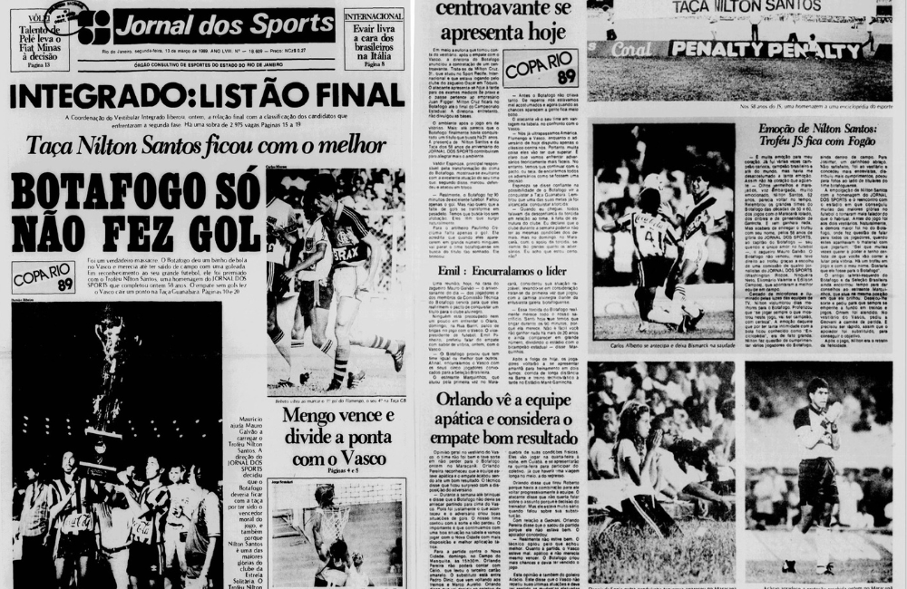 Nilton Santos pelo Botafogo
Divulgação: acervo pessoal