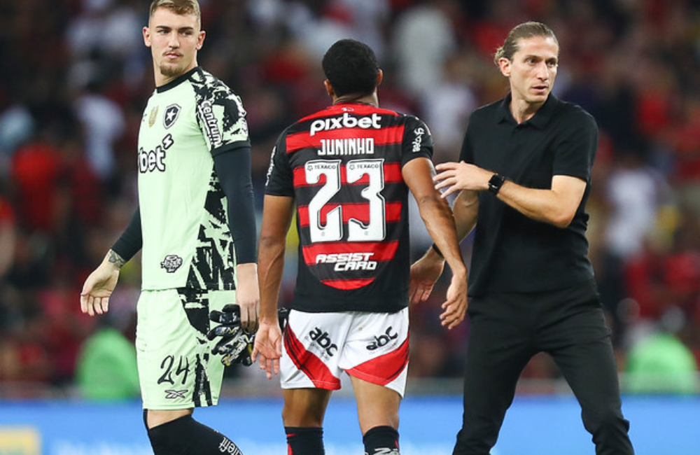Filipe Luís critica calendário brasileiro após empate entre Flamengo x Botafogo Divulgação: Gilvan de Souza/ Flamengo