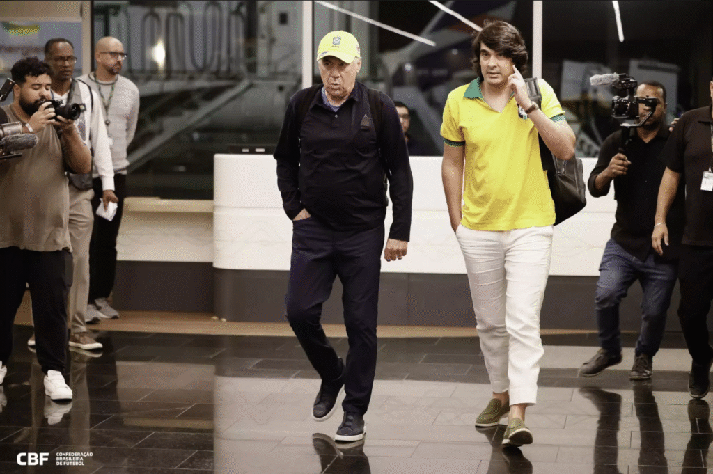 Carlo Ancelotti desembarca no Brasil; veja. Foto: Rafael Ribeiro - @rafaelribeirorio / CBF / Esporte News Mundo