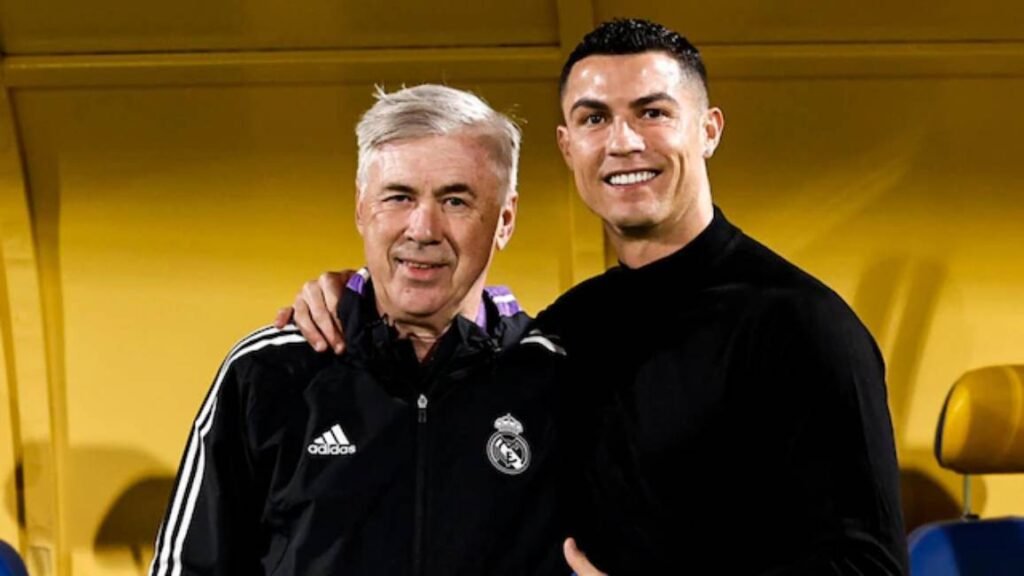 Cristiano Ronaldo pode tirar Ancelotti da seleção Divulgação: TW/realmadriden