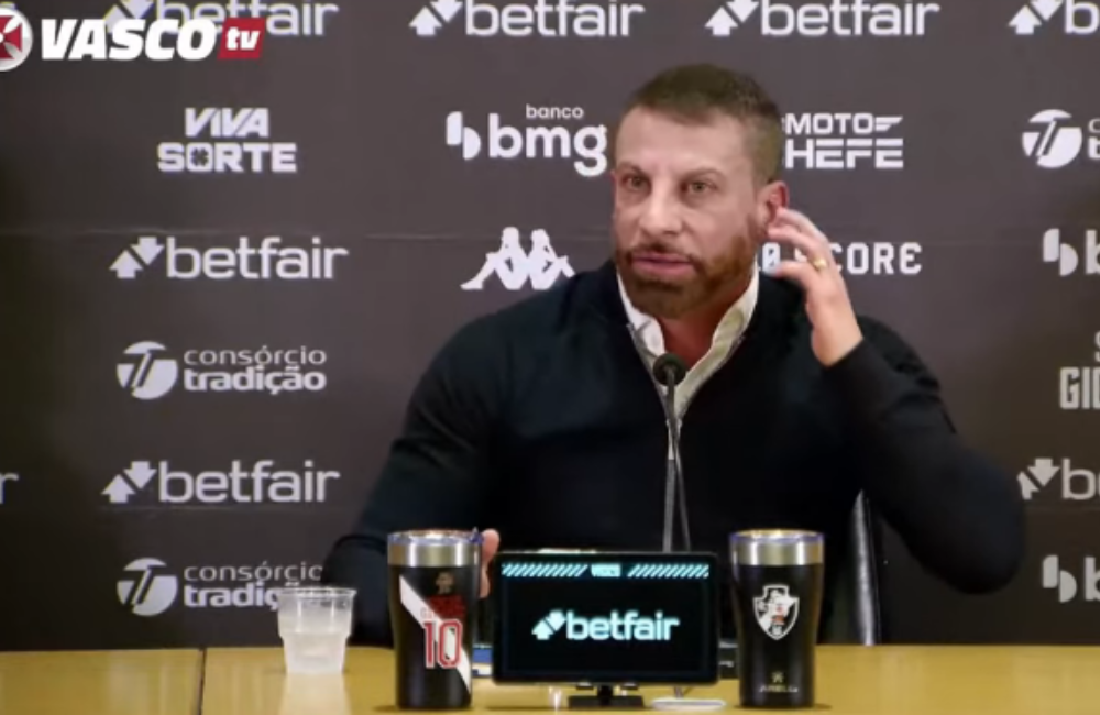 Pedrinho se põe à disposição para sair da presidência do Vasco, mas alerta: "Se eu tiver certeza..." Divulgação: Vasco TV