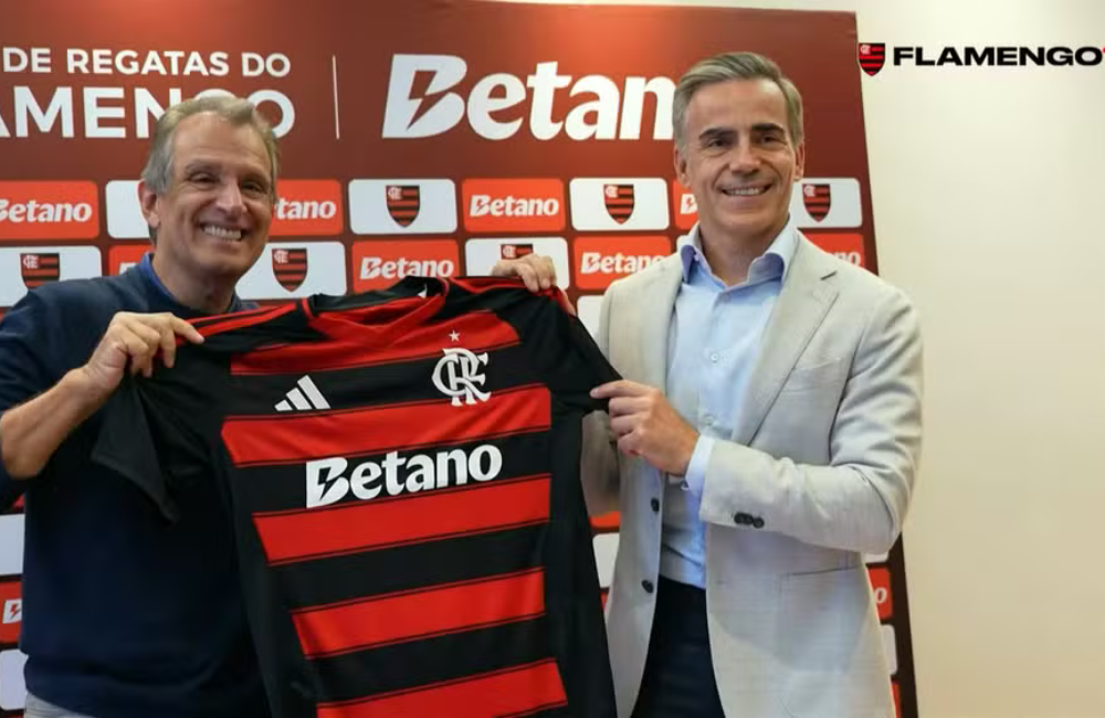 Presidente do Flamengo comemora maior patrocínio do futebol brasileiro: "Real Madrid das américas" Divulgação: Flamengo TV