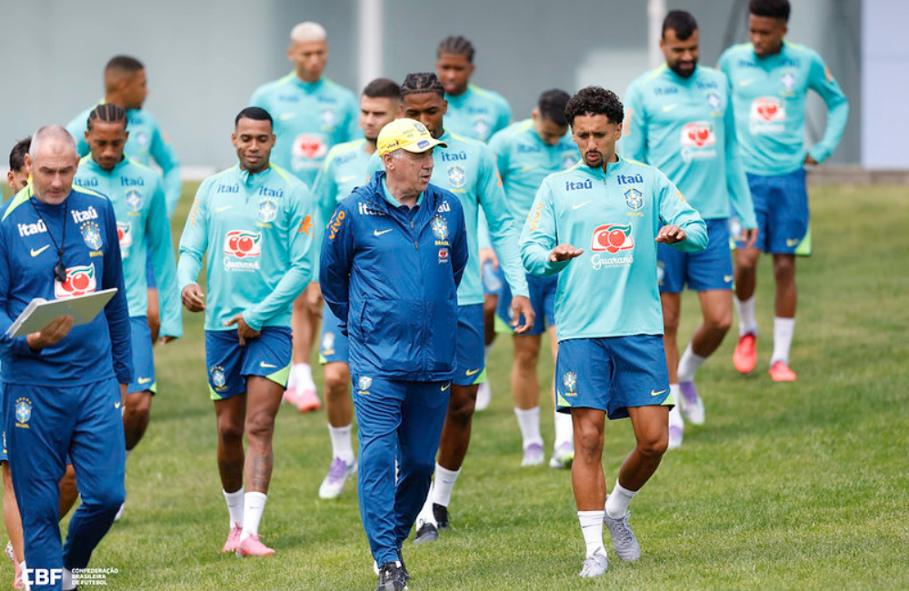 Ancelotti projeta 8 mudanças para confronto contra a Bolívia; confira provável escalação do Brasil Divulgação: Rafael Ribeiro/CBF