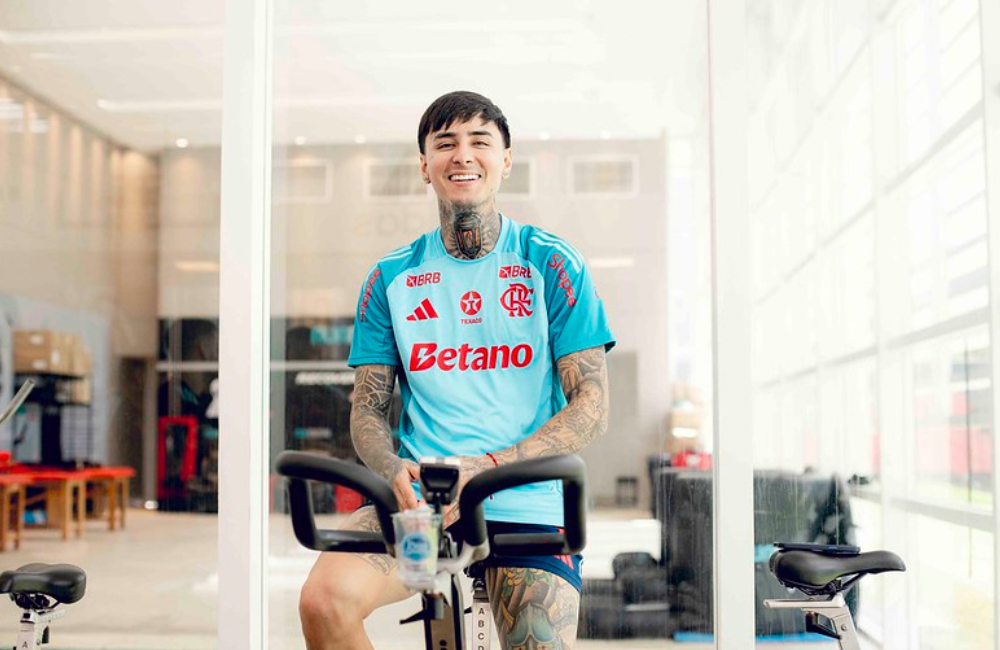 Retorno próximo! Pulgar avança em recuperação no Flamengo Divulgação: Adriano Fontes/Flamengo