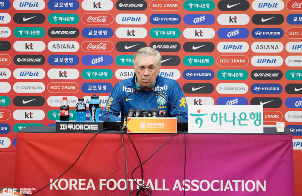 Ancelotti destaca contar com individualidade dos jogadores para se fortalecer na seleção Divulgação: Rafael Ribeiro