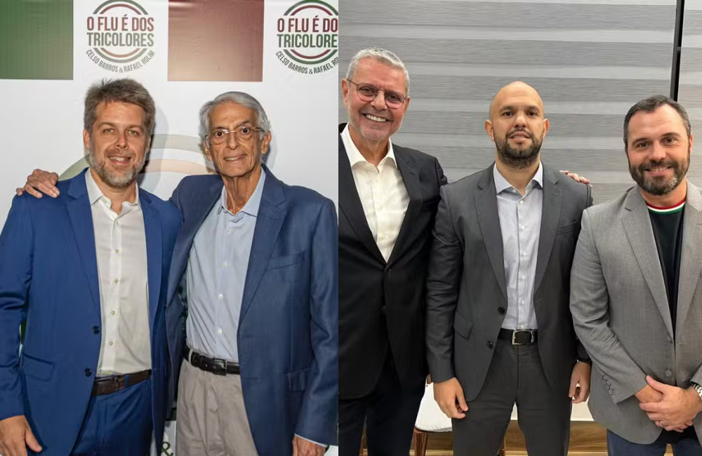 Celso Barros e Mattheus Montenegro lançam candidatura à presidência do Fluminense; veja propostas Divulgação: Armando Paiva/Gustavo Garcia