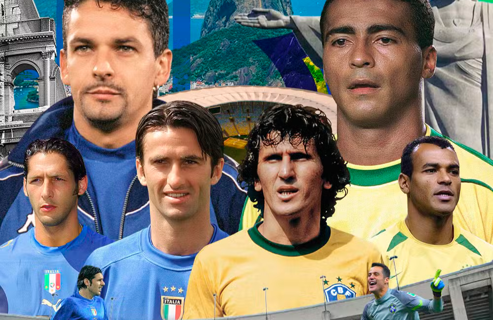 Brasil x Itália: Romário, Zico e outros ídolos se reencontram nesta sexta, no Maracanã Foto: divulgação