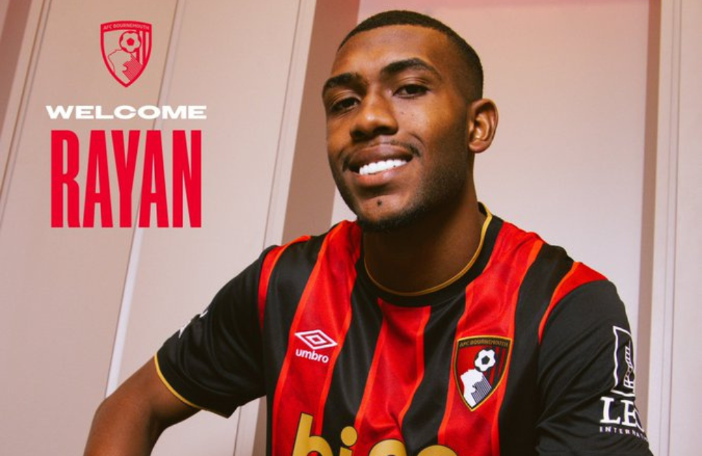 Vasco publica mensagem de despedida de Rayan, anunciado pelo Bournemouth Divulgação: Bournemouth