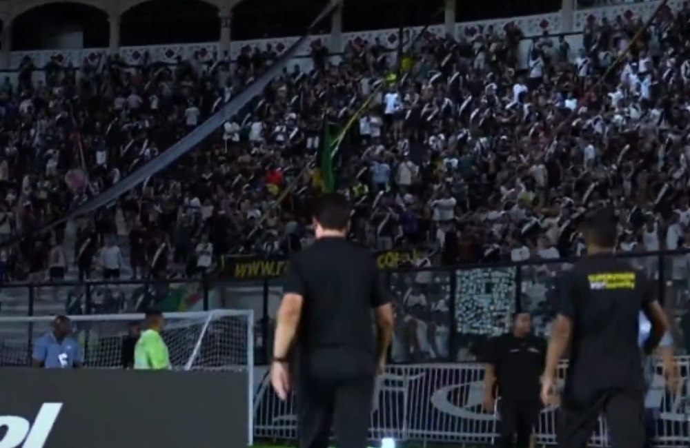 Torcida do Vasco protesta contra jogadores e Diniz após nova derrota no Brasileirão Divulgação: TV Globo