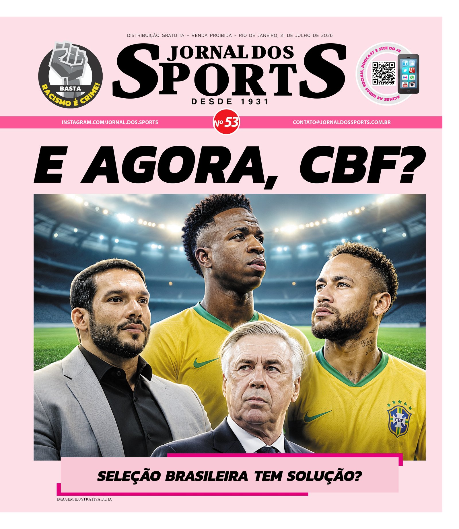 JORNAL DOS SPORTS - 31-07-26 - ESPECIAL SELEÇÃO BRASILEIRA