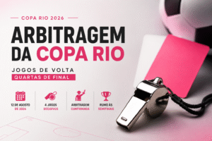 Arbitragem da Copa Rio para os jogos de volta das quartas de final de 2026