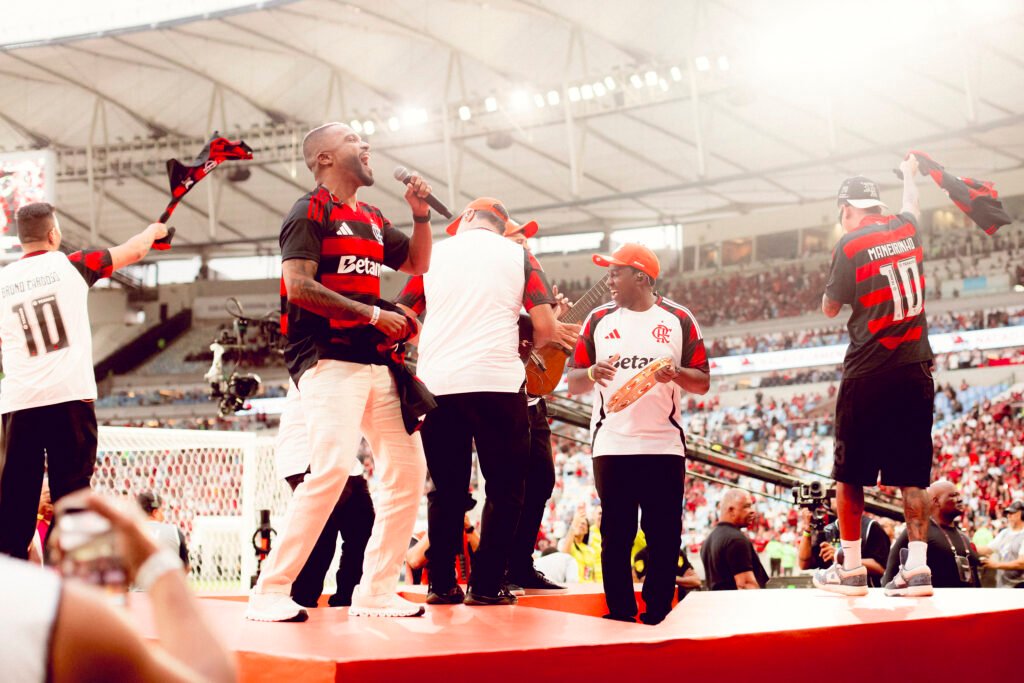 Ação da Betano e do Flamengo no Maracanã durante celebração da parceria