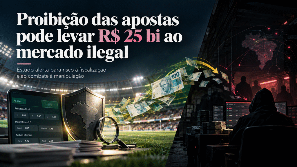 Proibição das apostas pode levar R$ 25 bilhões ao mercado ilegal no Brasil